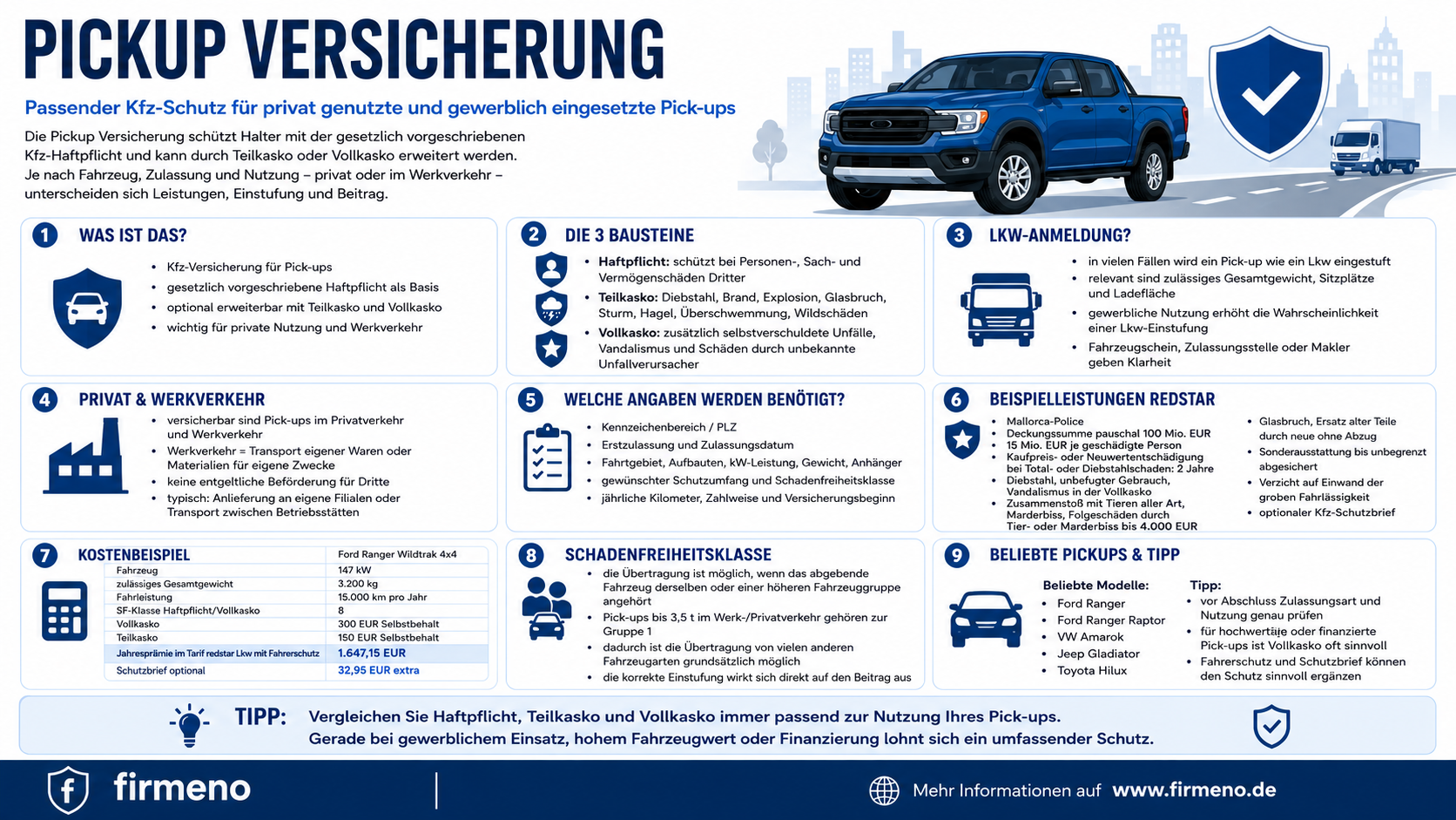 Pickup-Versicherung Pickup-Versicherung